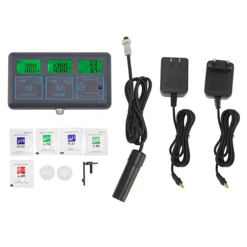 7in1 Water Quality Monitor WiFi for Tuya APP ABS EC Conductivity PH ORP Meter for Aquarium ph