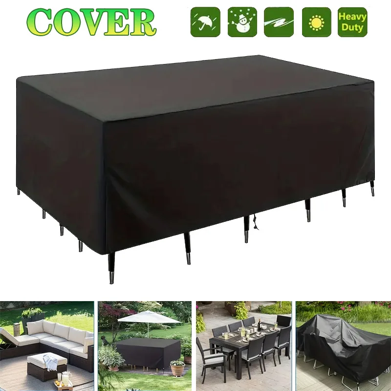 Waterproof Outdoor Terrace Garden Furniture Cover Rain And Snow Chair Cover Sofa Table And Chair Dust chair cover sofa cover furniture cover garden table cover