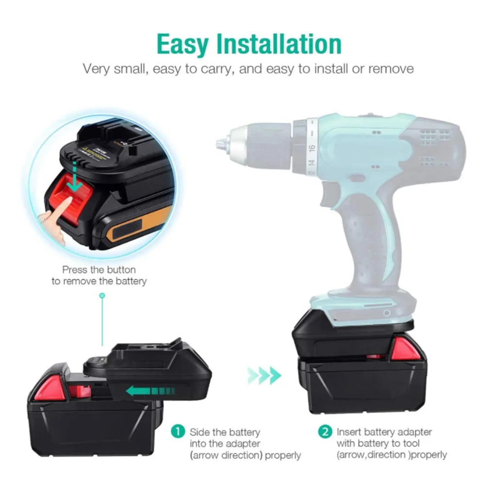Battery Converter DM18M USB Interface Practical Convenient Batteries Adapter Electric Portable Button Converting Tool