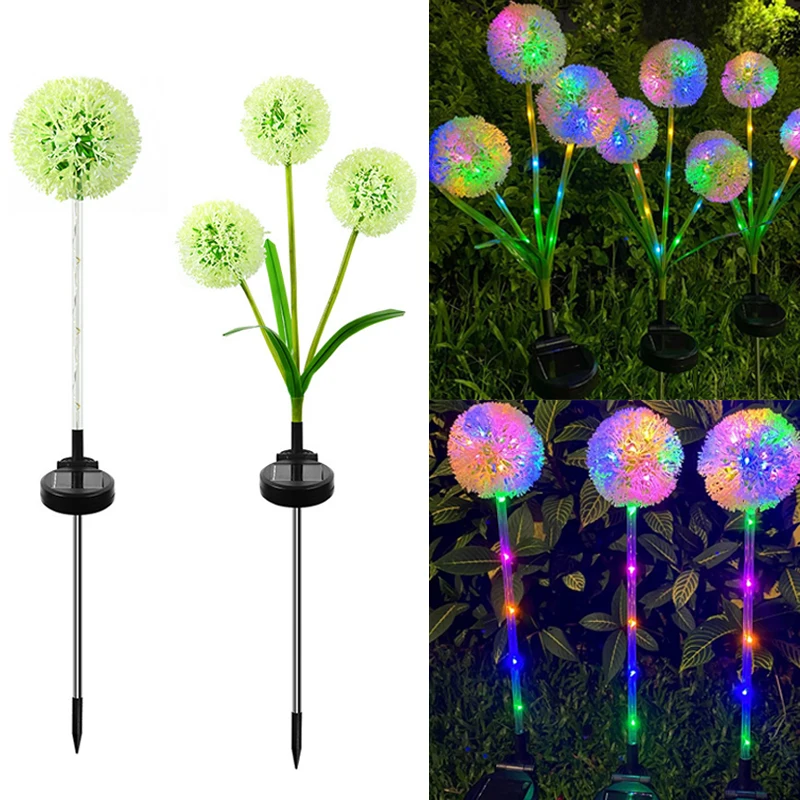 

New Outdoor Solar Lights Dandelion Flowers Lamp IP65 Waterproof Garden Decoration Lightting Lawn Yard Balcony Wedding Holiday