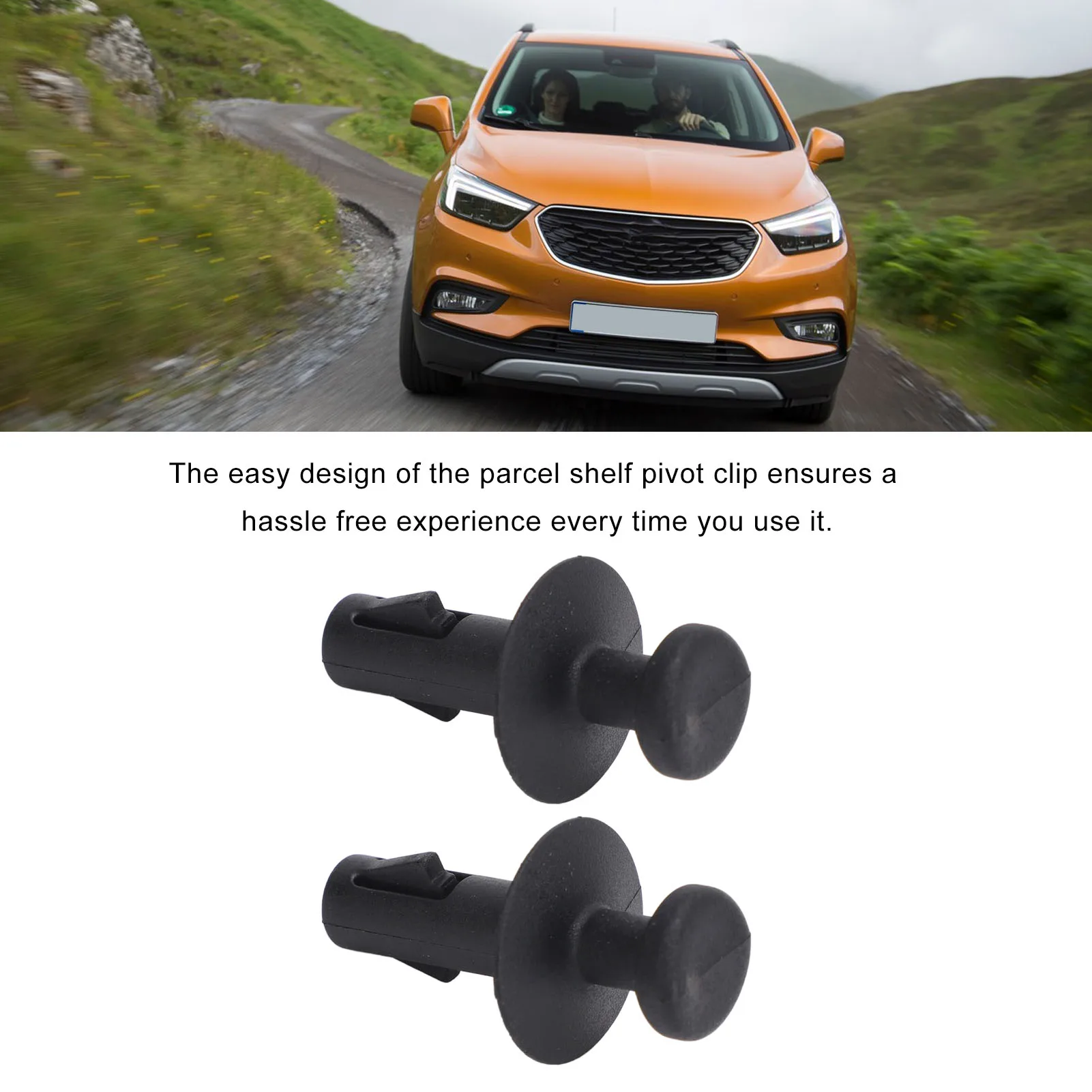 2pcs Parcel Shelf Clip 95129884 Plastic Car Luggage Cover Pivot Clip Replacement For OPEL OKKA X 2013‑