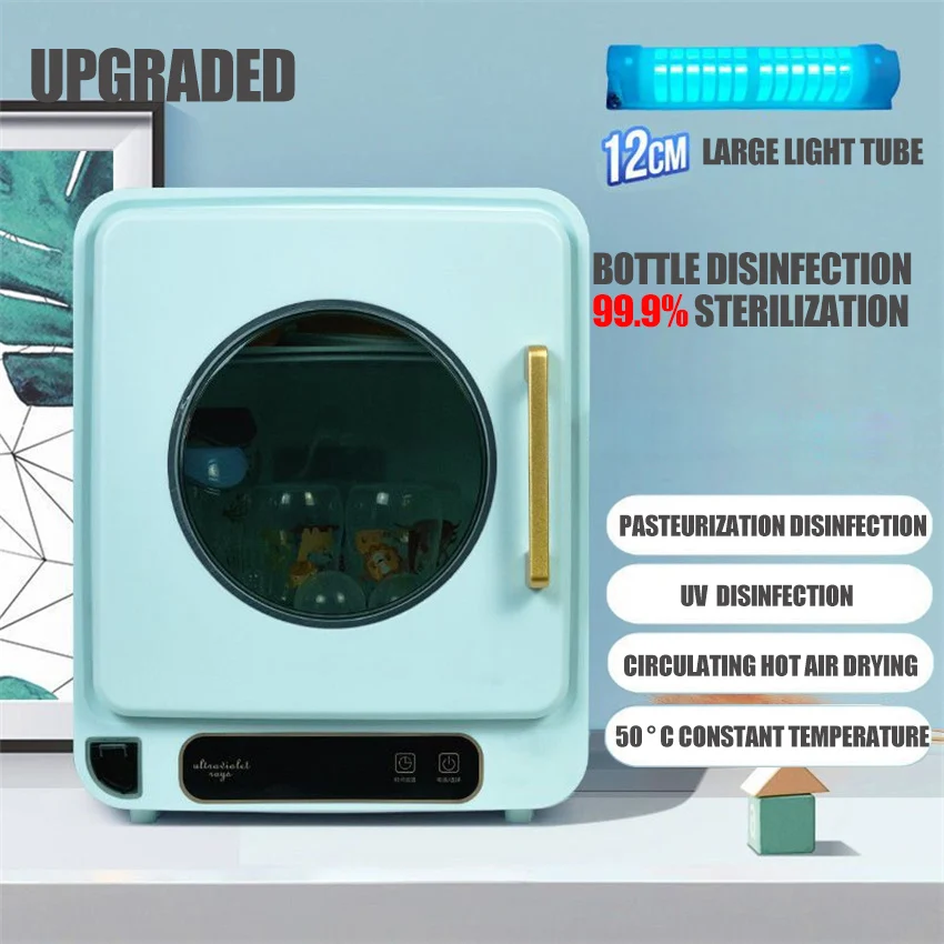 UV Sterilizer Upgraded Baby Bottle Disinfection Cabinet with Drying Machine - All-in-One Biberones Calentador Esterilizador
