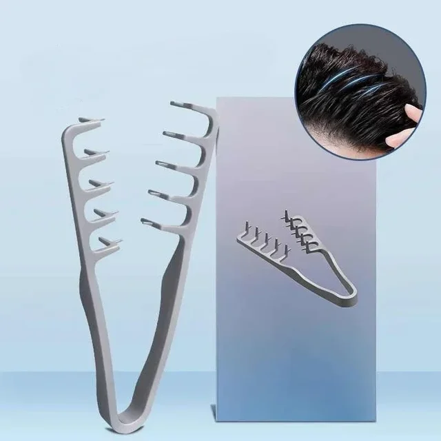 1/2Pcs Volumizing Wide-Tooth Hair Styling Comb Curling Tools Fluffy Texture for Men Ideal for All Hair Types Hairstyling Tools 3