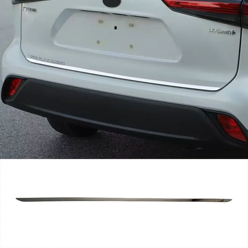 

Car sticker styling For Toyota Highlande 2012-2023Rear Boot Door Trunk Cover Trim Tailgate Garnish Molding Strip Car Accessories