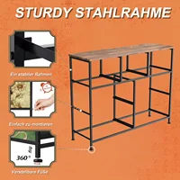 Commode Superaly à 7 tiroirs, meuble TV, structure métallique, table de toilette, salon, 100x30x78cm 5