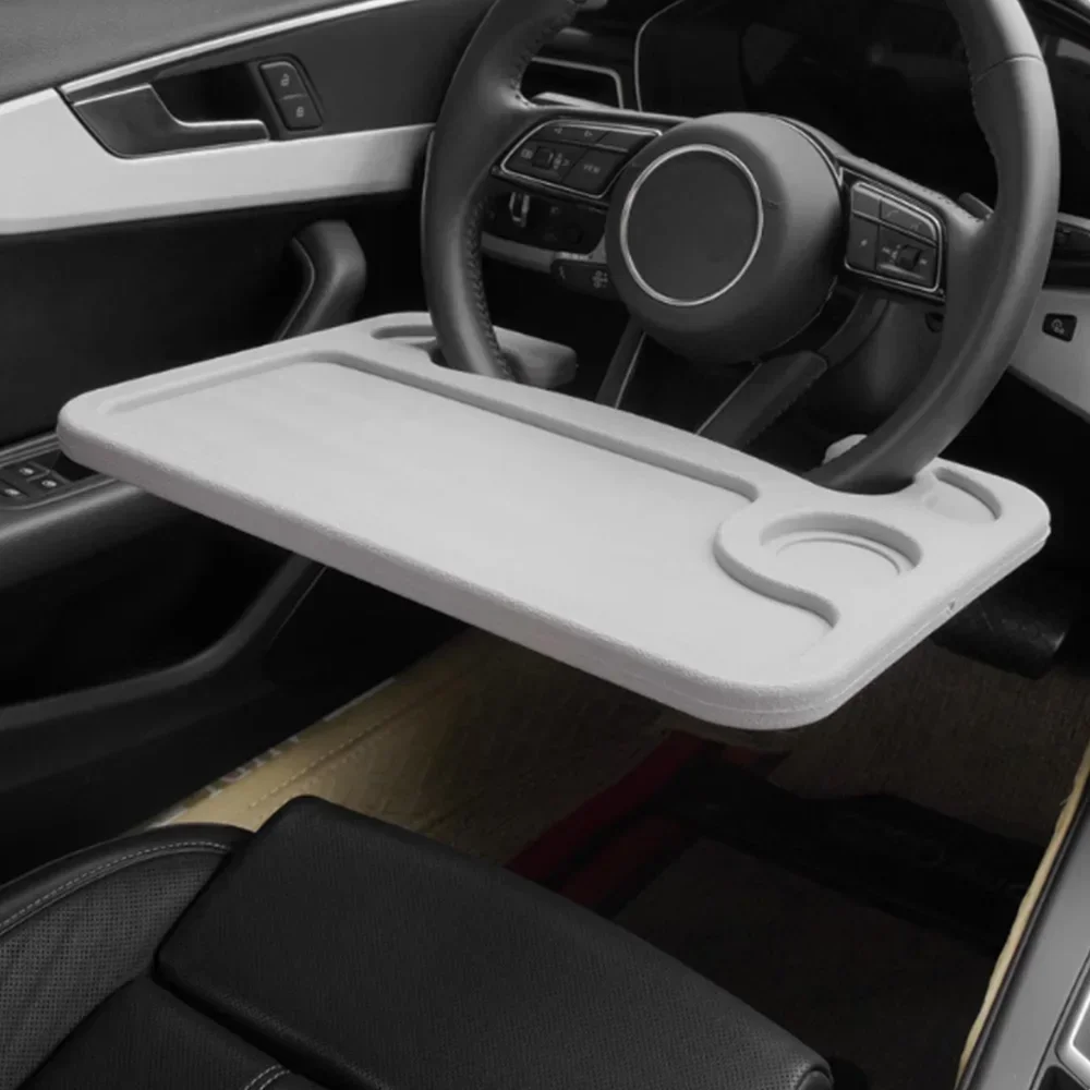 Portable General Purpose Car Steering Wheel Dining Table Stand Laptop Desk Stand Work Cart Beverage Food Coffee Tray Board