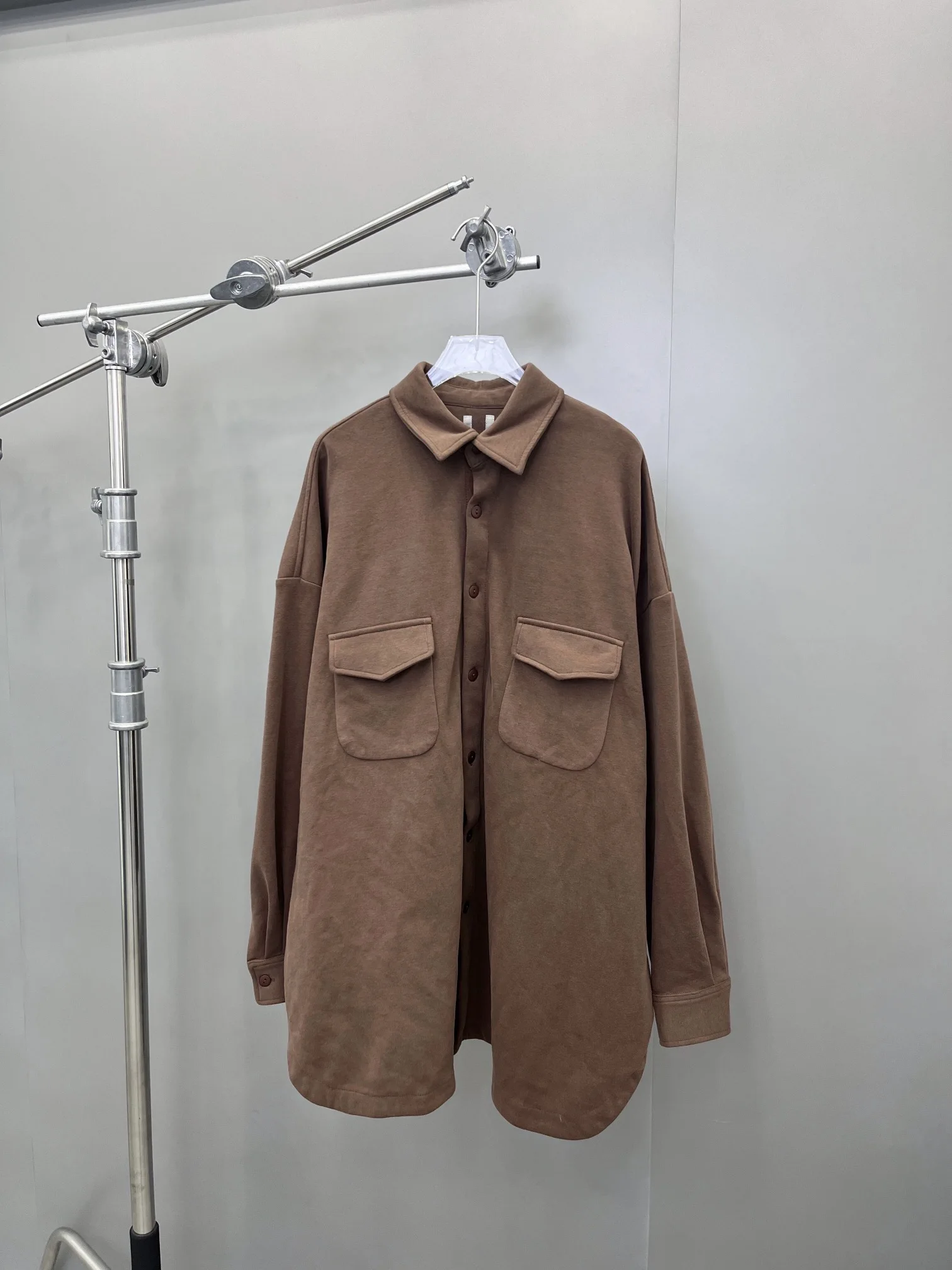 

Shirt hem arc design loose fit casual fashion 2024 fall new 1121