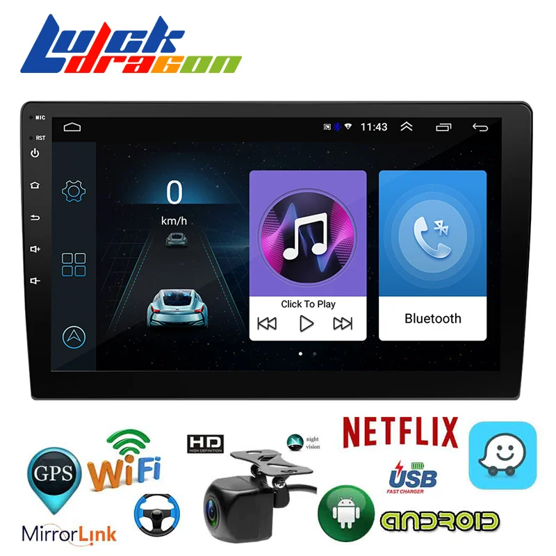 

2din Car radio 9 inch Android system Auto stereo 2.5D Capacitive Screen Bluetooth Video Player Rear Cam WIFI GPS For Universal