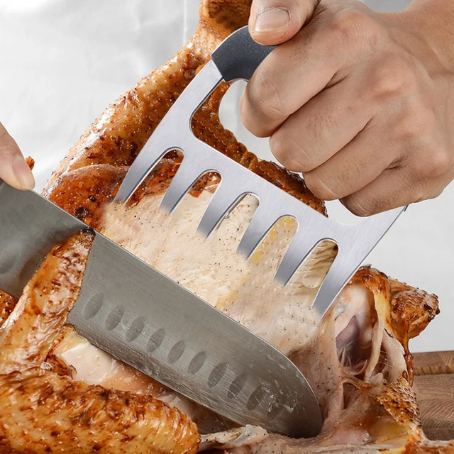Rozsdamentes Acél Medve Karmok Húspreszelő Hús Elválasztó Bbq Húsvágó Szerszám Grillvilla Konyhai Szerszámok - Image 2