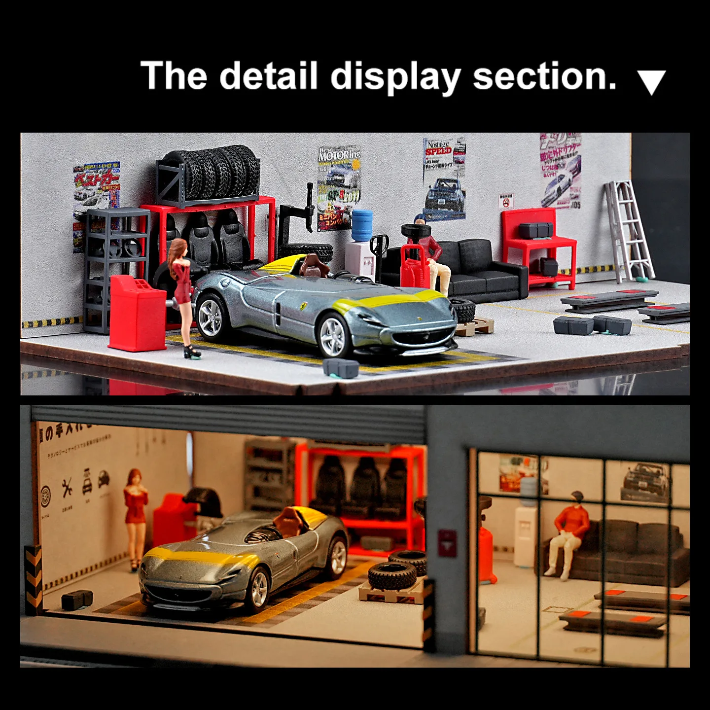Figurines Miniatures équipe De Réparation Racing - 1/64 Pour Diorama Voitures