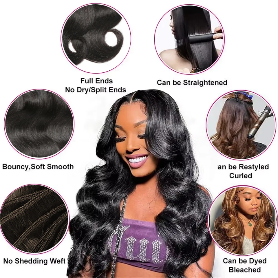Loose Wave Bundles 100% Human Hair Raw Double Weft Weave Virgin Hair Extensions Natural Color 1B 1 2 3 4 Loose Deep Wave Bundles 5