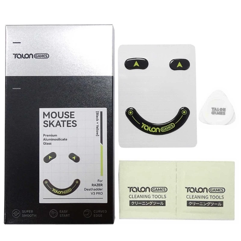 

1Set for DeathAdder Glass Mouse Skates Mice Curved Edges Mouse Feet P9JB