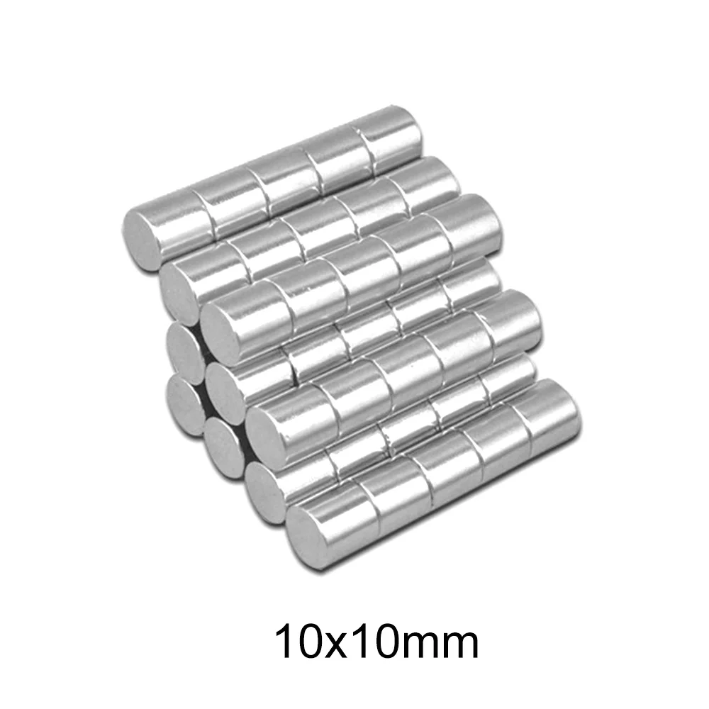 5/10/15/20/30/50PCS 10x10 mm Rare Earth Magnets Dia 10x10mm Round disc Magnet 10mmx10mm Permanent Neodymium Magnet 10*10 round magnets neodymium magnets