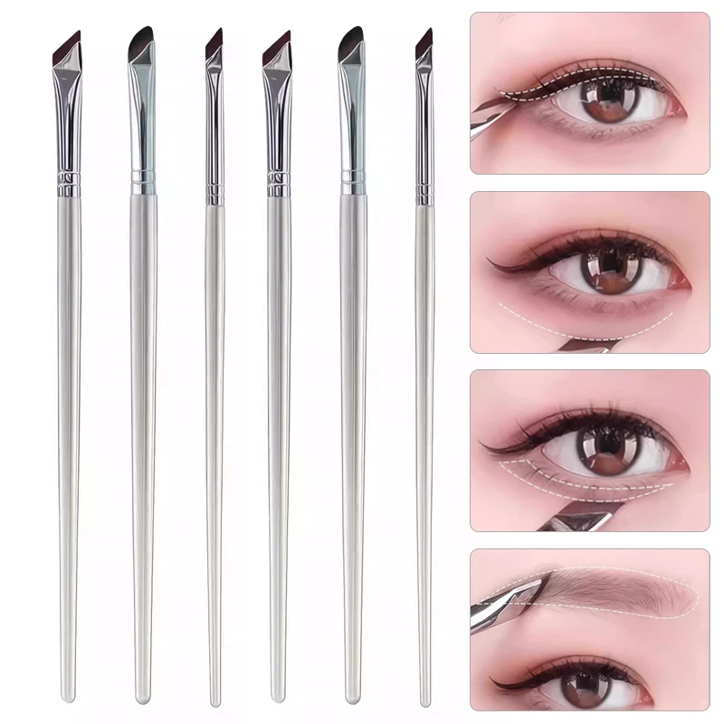 Professional Ultra Fine Angled Eyeliner Brush For Precise Makeup_voghion.com
