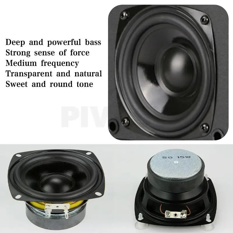 4 Inch Home High Power Bookshelf Speaker 2.0 Passive Desktop Monitor Wall-mounted Surround Sound Hi-fi Fever Hifi Speaker A Pair