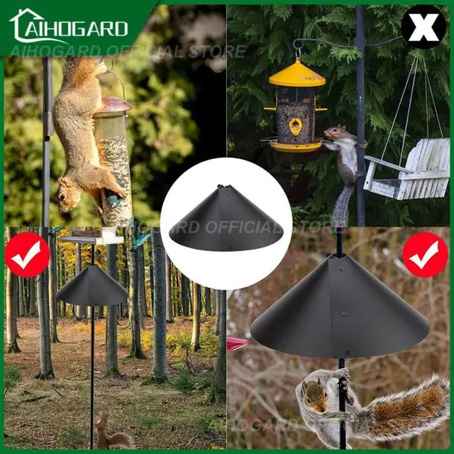 12 Hüvelyk Hüvelykes Ütésgátló Mókus Terelőlemez Összecsukható Függő Lapperfajtás Köré Tekercselés A Mókusálló Terelőlapok Kerti Dekorációja Fekete Sima