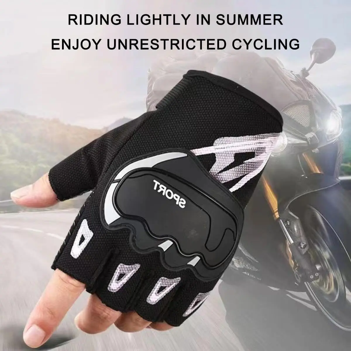Breathable Non-Slip Half-Finger Unisex Outdoor Gloves for Cycling, Fitness, and Tactical Use