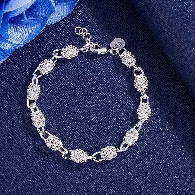 New 925 sterling silver Original Charm ball Bracelets for women fashion Designer party Wedding Jewelry Holiday gifts fine 925 sterling silver elegant charm bracelets beautiful crystal jewelry fashion for women wedding lady cute trendy