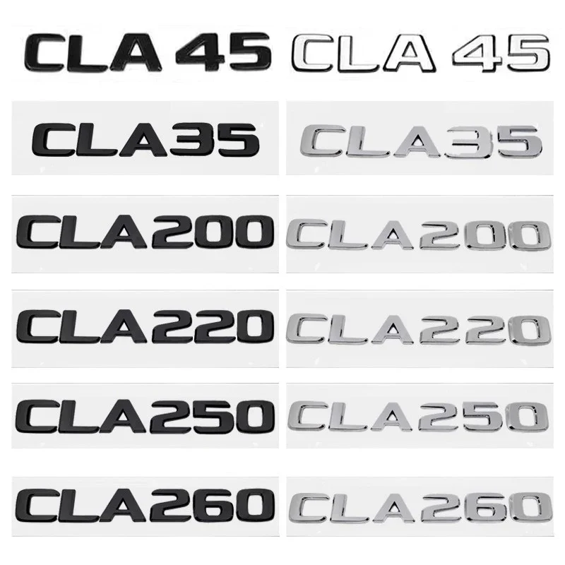 Car Trunk Letters Emblem Badge Decals Sticker For Mercedes Benz CLA Class CLA35 CLA45 CLA260 CLA200 CLA180 CLA250 CLA220 decorative stickers self adhesive stickers custom stickers stationery stickers paper stickers adhesive stickers decorative labels stickers roll packaging stickers handbook stickers packaging stickers