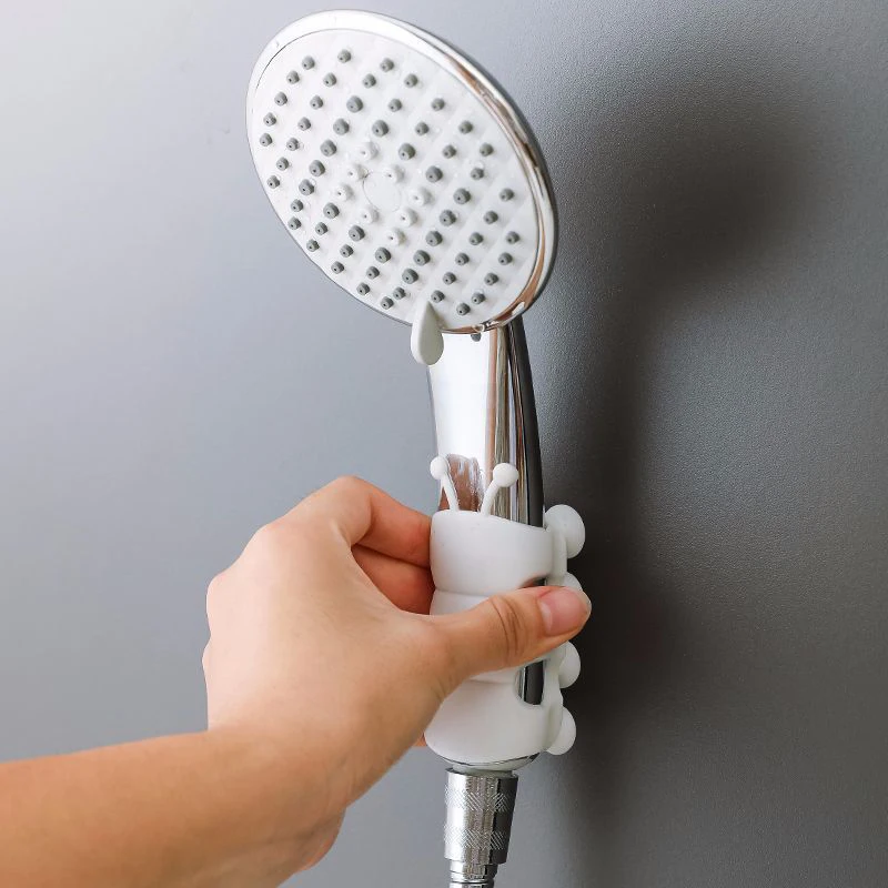Silicone Shower Head Holder Powerful Suction Reusable Removable Wall Mount Suction Cup Shower Bracket Bathroom Accessories