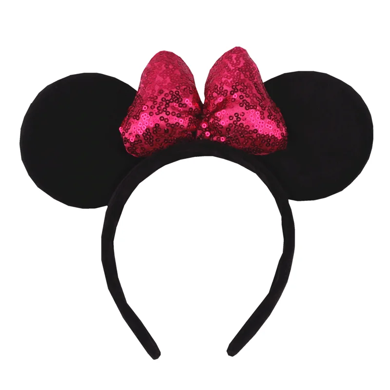 Sparkling Polka Dot Bow Mouse Ears Headband for Girls - Festive Party & Travel Hair Accessory