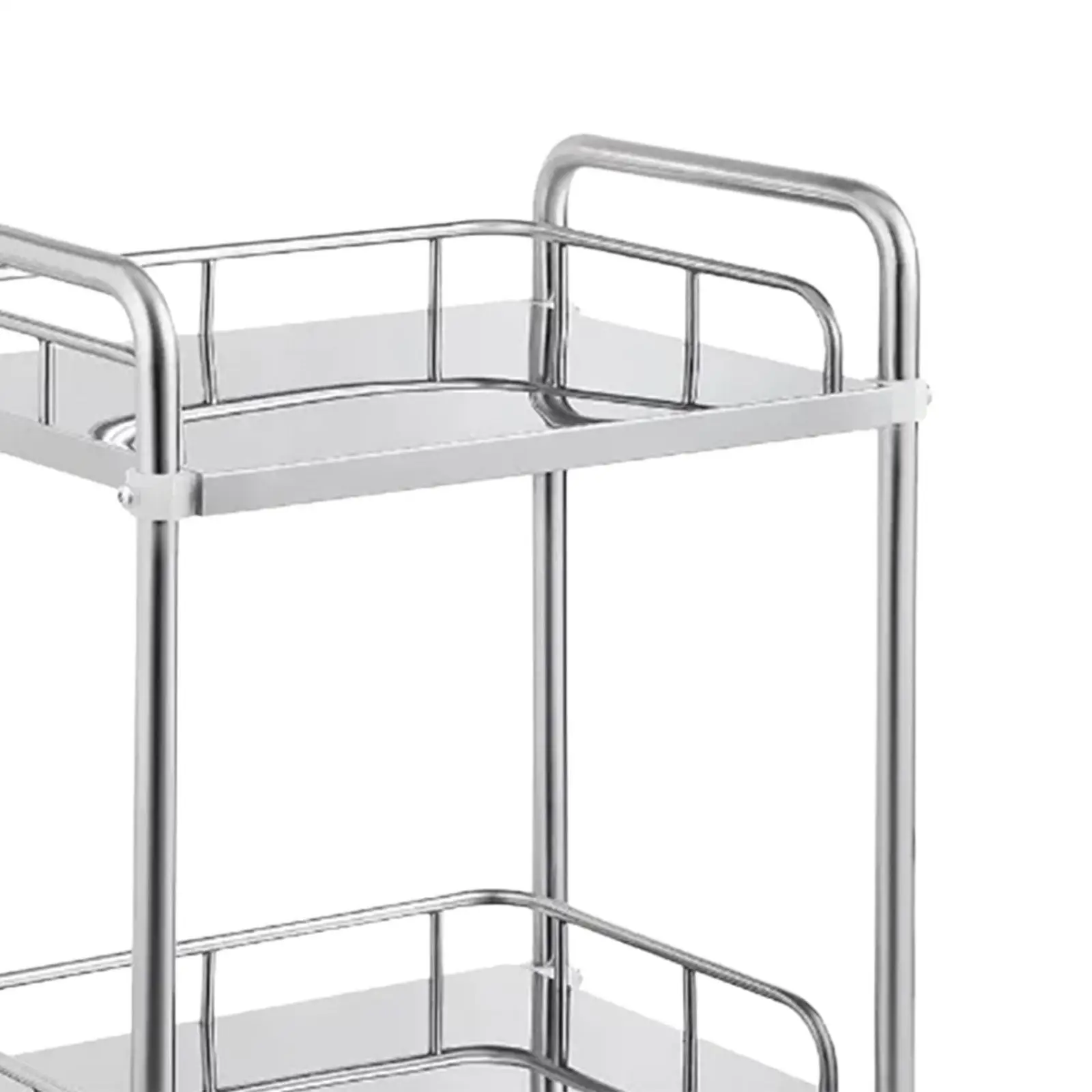Utility Cart with Wheels 2 Shelf Lab Cart for Fixing Lab Equipment