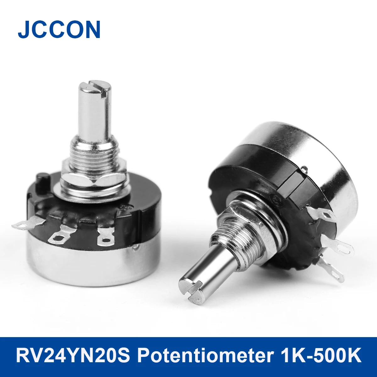 1Pcs RV24YN20S Potentiometer 1K 2K 20K 50K 100K 200K 500K Single-turn Carbon Film Potentiometer Vertical Rotary Switches rv24yn20s 101 102 b103 104 105 201 202 203 204 254 302 303 501 502 503 504 5k 10k 100k 500k 200k 100 ohm potentiometer rv24yn