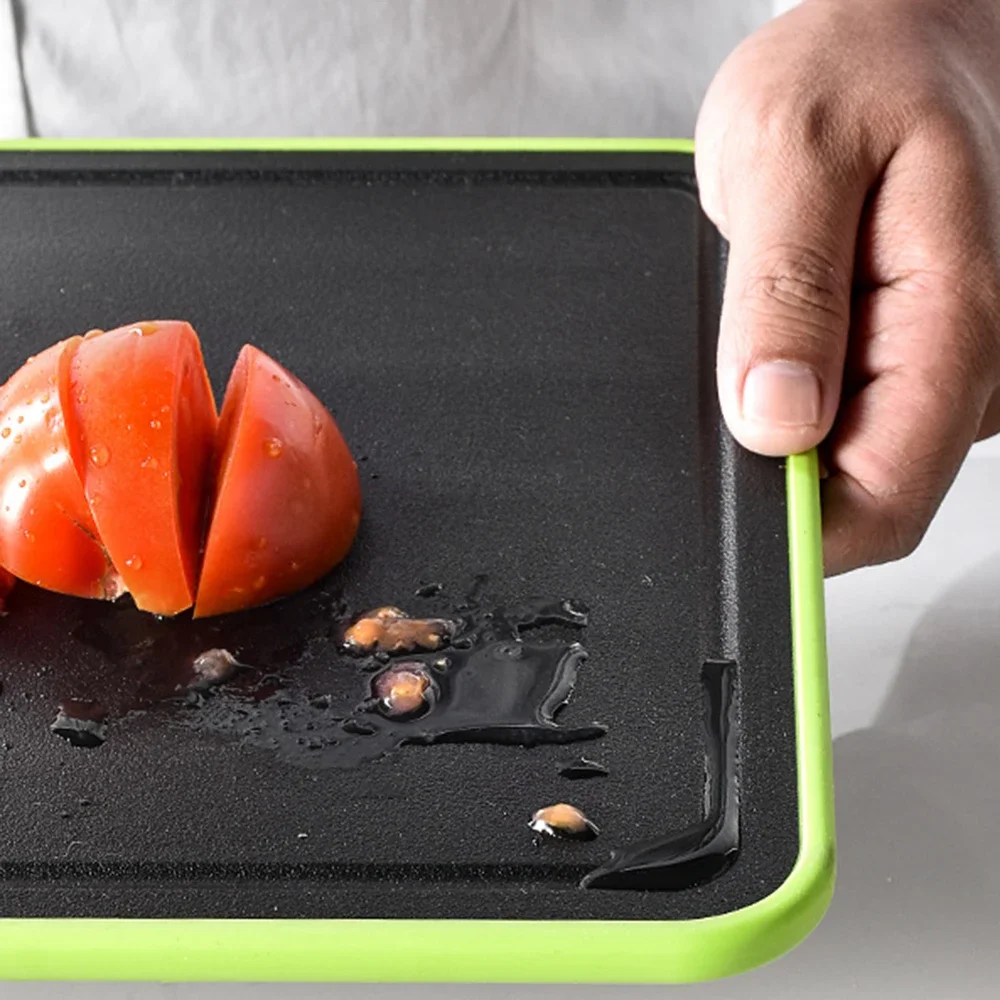Chopping Board Defrosting Tray Defrosting Cutting Board Tray with Grater Sharpener Double Sided Chopping Board Frozen Meat Fish Food Tray Meat Tools
