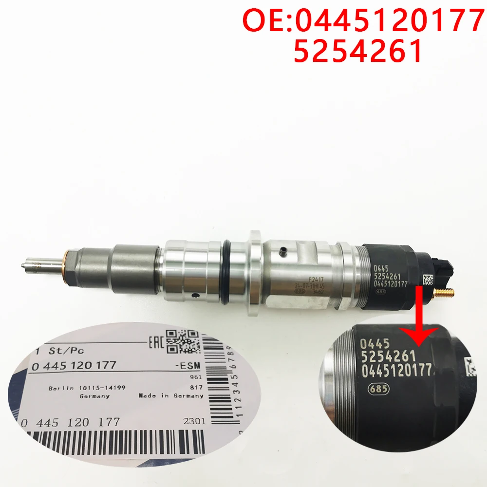 For 044517 5254261 is suitable for Cummins QS4.5 QSB6.7 electronic injection common rail injector assembly 0 445 120 177