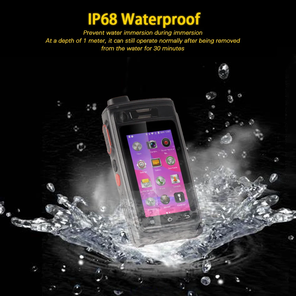 UNIWA A19S SmartphoneIP68 Waterproof  4G LTE Quad Core Phone Walkie Talkie POC Zello Android 6 Mobile Phone 4800mAh Shockproof