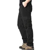 Large Pocket Loose Overalls Men's Outdoor Sports Jogging Tactical Pants Elastic Waist Pure Cotton Casual Work Pants 2