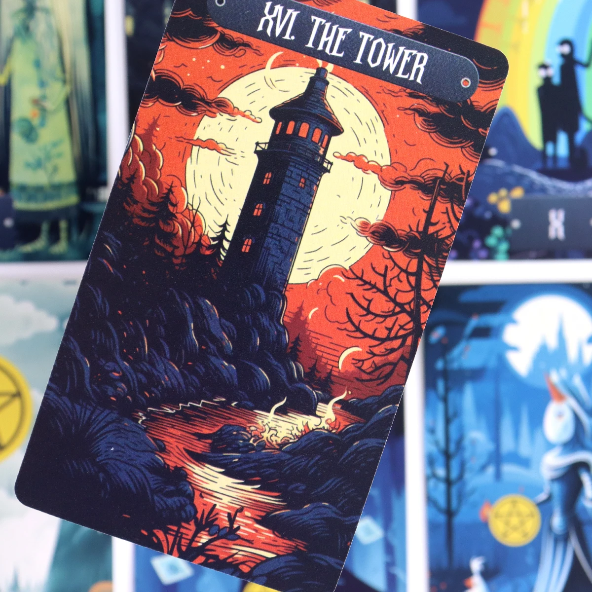 10.3*6cm Strange World Tarot Original Art Work 78 Pcs Tarot Cards Based on Rider Waite System 5