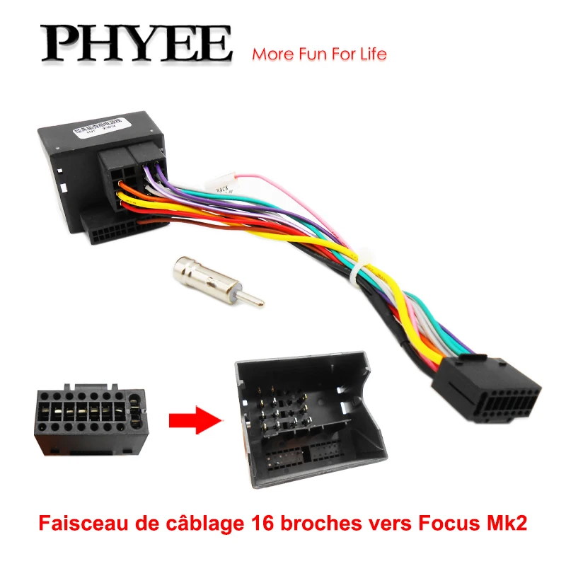 Prise de câble adaptateur ISO pour autoradio, connecteur SFP pour Ford MK1,  Fi.C., Escort Explorer, Ka, Uy4