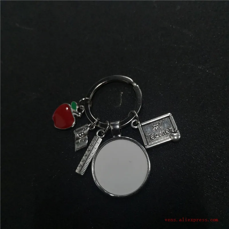 

Сублимационные пустые брелоки для учеников, кольцо для ключей, Термотрансферная печать, пустые Материалы для творчества 20 шт./лот