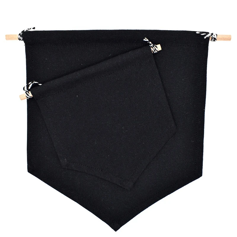 1PCS Pin Display Pennant Black White Fabric Flag Lapel Badge Jewelry Storage Rack Brooches Canvas Wall Banner Decoration Show