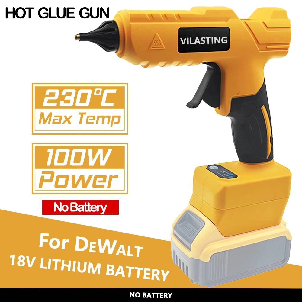 Hot Melt Glue Gun for Dewalt 18V Battery Cordless 11mm Stick Hot Melt Welding Air No Battery