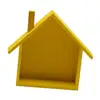Creative Wooden Hut Shape Wall Shelf Wood Hanging Shelf Shelves Small Fabric Organizer for Home Decoration, Many 4