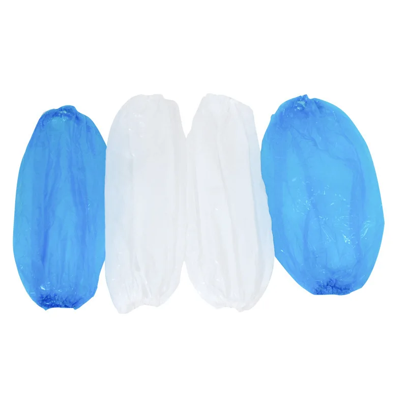 10 20 100PCS white waterproof and oil-proof disposable arm sleeves elastic bands household cleaning supplies long sleeve sleeves waterproof oversleeves kitchen arm sleeves