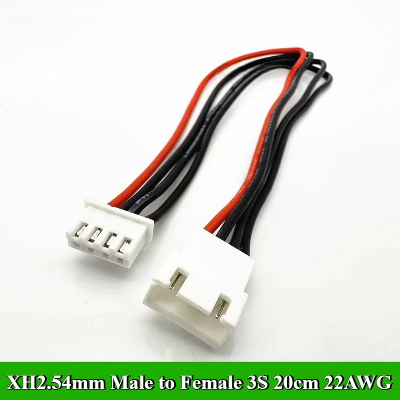 Vue rapprochée du connecteur ligne 20cm 22AWG sur batterie LiPo 1S pour drone