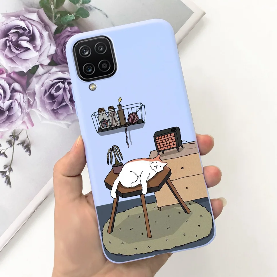 NEW Design For Samsung Galaxy A12 Case Silicone TPU Back Cover For Samsung A12 M12 F12 Galaxy M12 India  Funda Couqe Bumper
