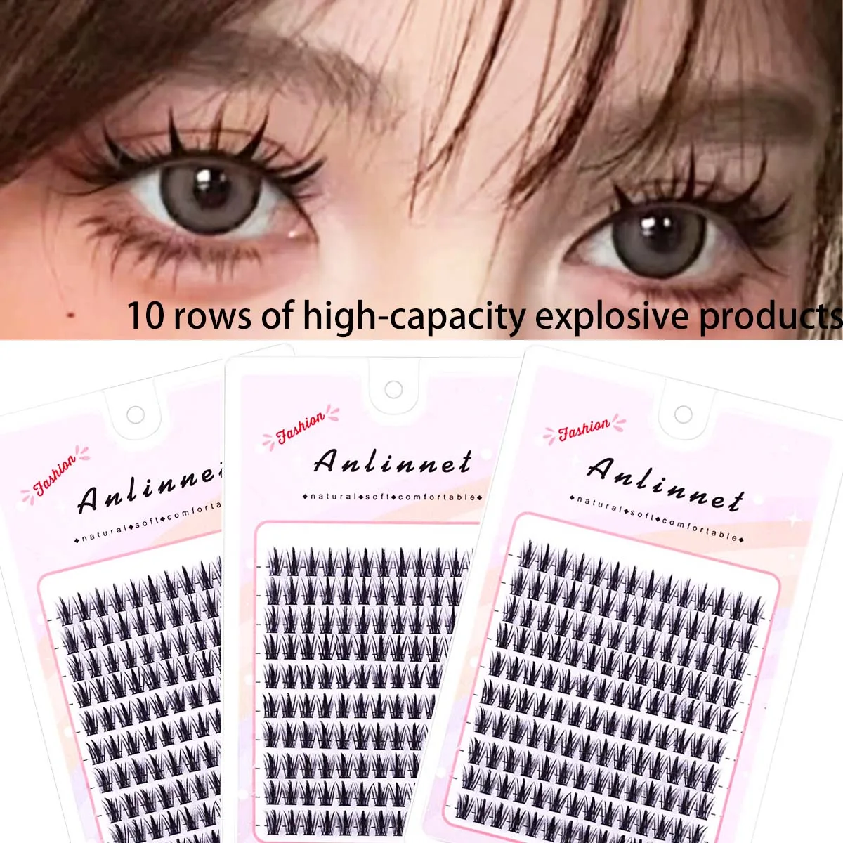 cosplay makeup False Eyelashes Black Natural Manga Lashes Anime Eyelashes Large Capacity Eyelashes Extension eyelashes tools