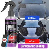 3 In 1 Car Paint Repair Quick Coating Spray High Protection Car Shield Coating Car Exterior Restorer Ceramic Spray Coating Quick 1