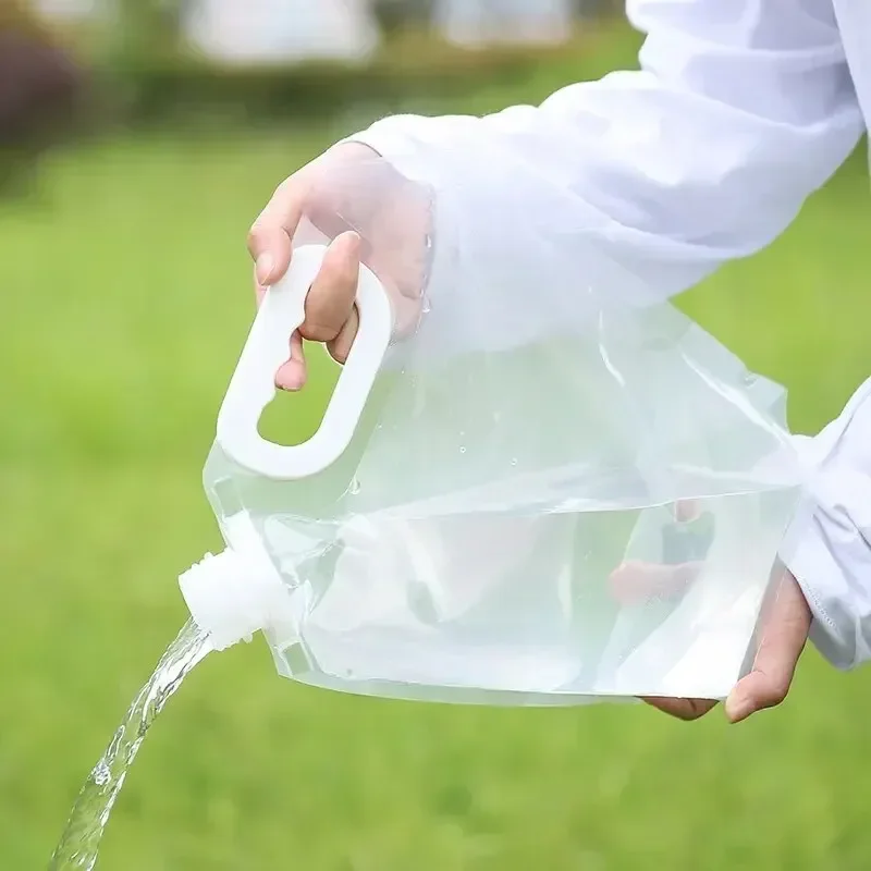Collapsible Water Container 5/10L Portable Water Bag Folding Bucket with Handle for Outdoor Travel Camping