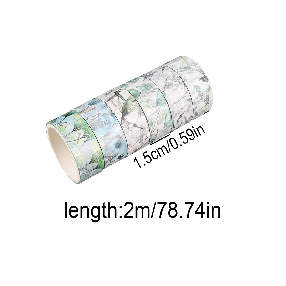 6 rolls/box of bronzing floral washi tape, flower print design pattern tape and notebook collage decoration, a gift for friends 2