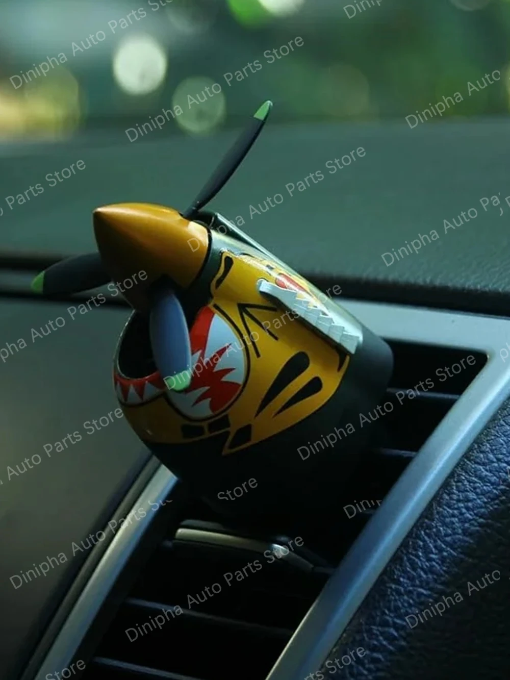 New Creative P-40 Airplane Model Car Aroma Diffuser Green Shark Mouth/Tiger Head Tribute Vent Propeller Interior Trim_voghion.com