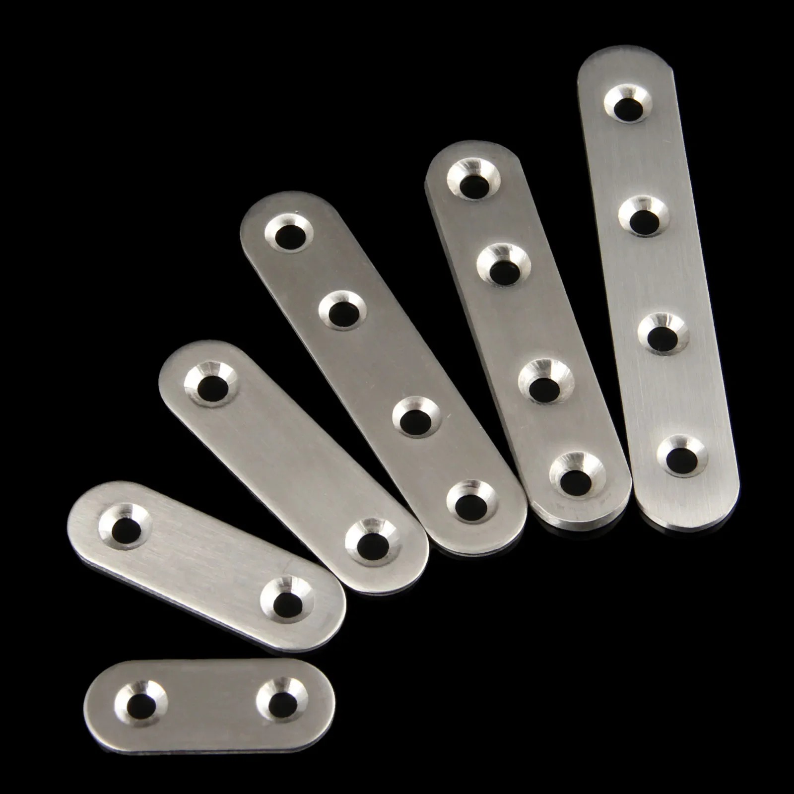2Pcs Stainless Steel Corner Brackets Flat Straight Bracket Mending Plates Repair Fixing Joining for Furniture Corner Protectors stainless steel angle bracket furniture hardware angle bracket angled furniture hardware angle connector