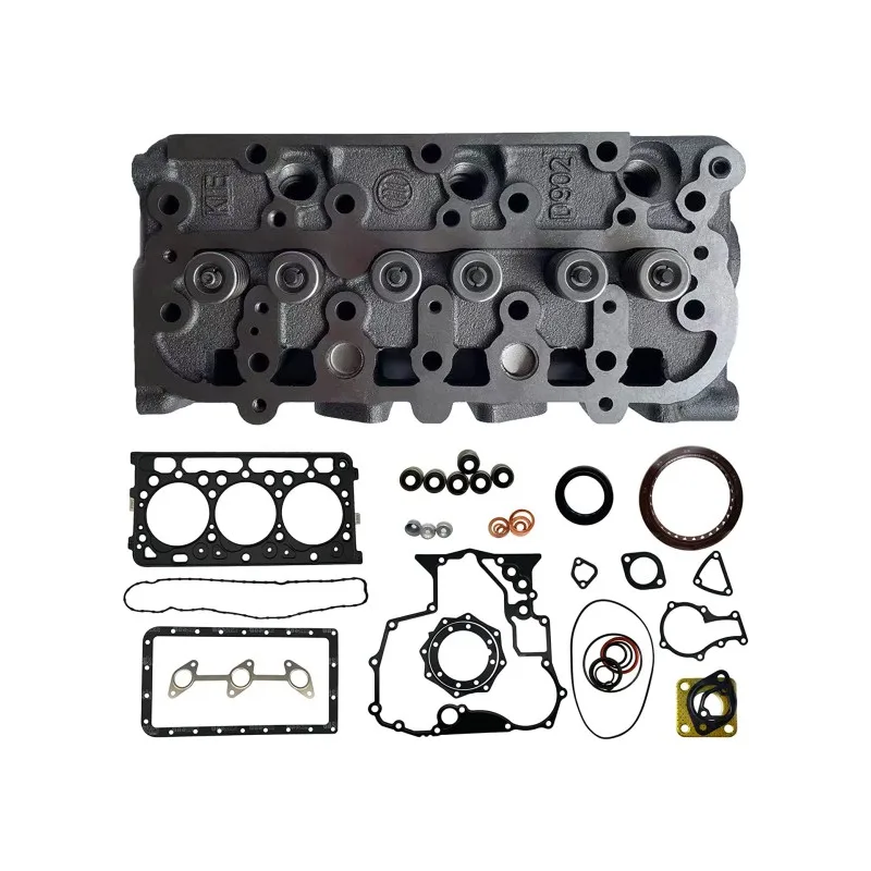 

Complete D902 Cylinder Head + Full D902 Head Gasket Kit for Kubota D902 Head Compatible with BX2230D BX2360D BX25D KX41 RTV900MG