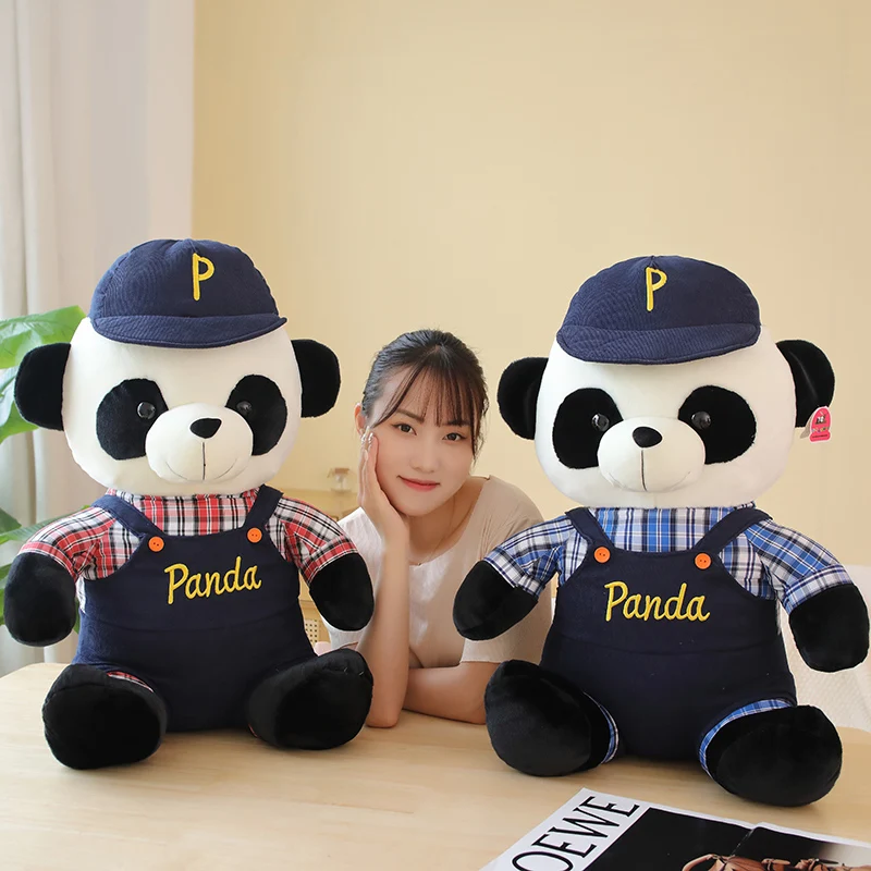

Милая Набивная игрушка панда из полипропилена с ремешками мягкая Наполняющая девочку для сна подарок на день рождения