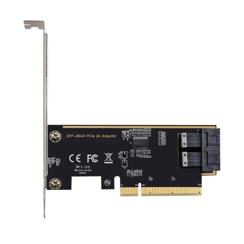 

PCIE 8X на 2 порта SFF8643 Двойные твердотельные накопители NVMe PCIe Адаптеры для карт-преобразователей