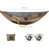 Camping Hammock with Net, Lightweight Portable，with Warm Internal Cover & Tree Friendly Straps，Hammocks 5